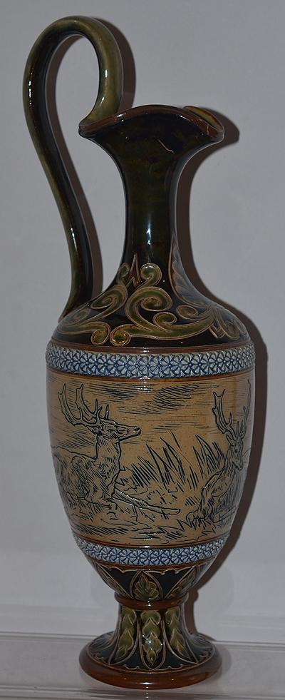 A VERY LARGE DOULTON WINE EWER BY HANNA BARLOW.