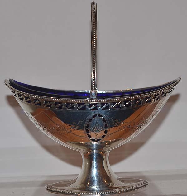 GEORGE THE 3RD SILVER SUGAR BASKET FOR 1787.