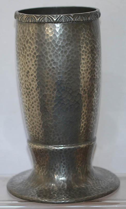 ANTIQUE TUDRIC PEWTER VASE.