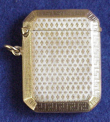 9ct GOLD ENGLISH VESTA CASE.