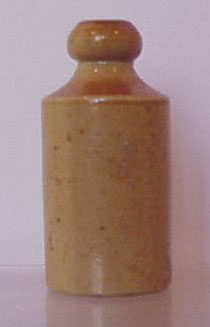 MINITURE DOULTON STONEWARE GINGER BEER BOTTLE.