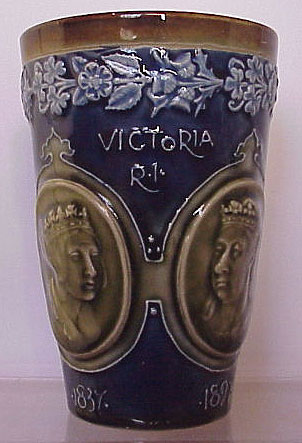 DOULTON ROYAL COMEMORATIVE BEAKER.