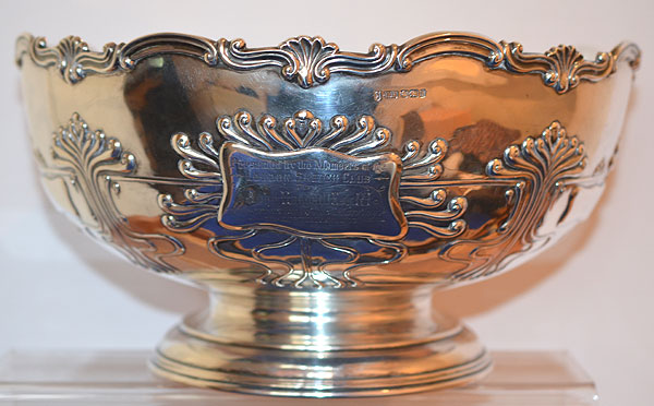 LARGE ENGLISH SILVER PUNCH BOWL.