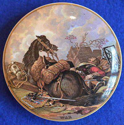 PRATT WARE POT LID, WAR.