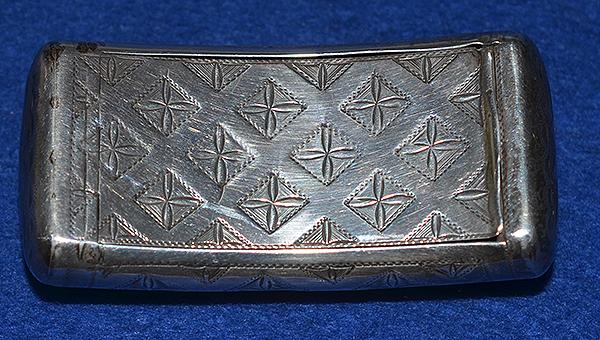 GEORGE THE 3RD ENGLISH SILVER SNUFF BOX.