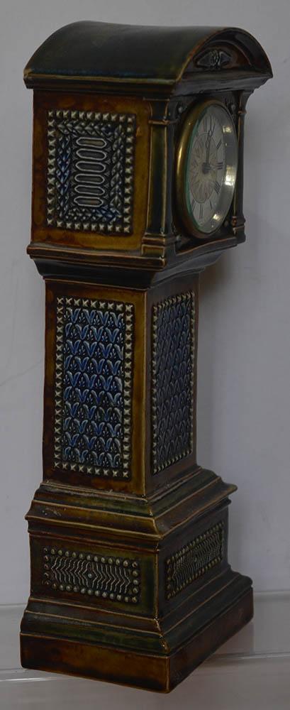 DOULTON VICTORIAN ARTWARE LONG CASE CLOCK.