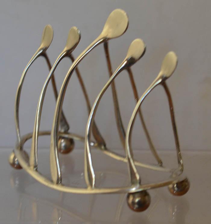 SILVER NOVELTY WISHBONE LETER RACK.