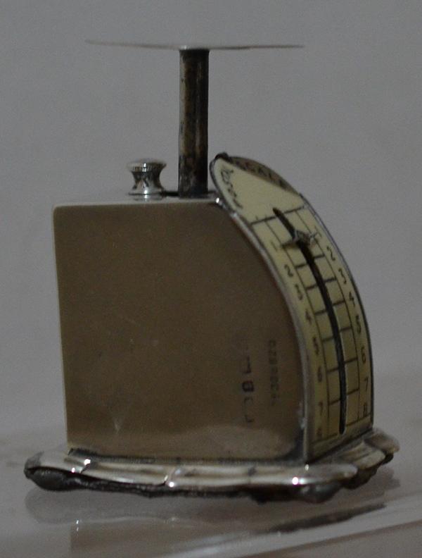 SILVER ANTIQUE ENGLISH POSTAL SCALES.