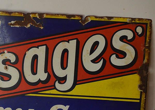GOSSAGES SOAP ADVERTISING ENAMEL SIGN.