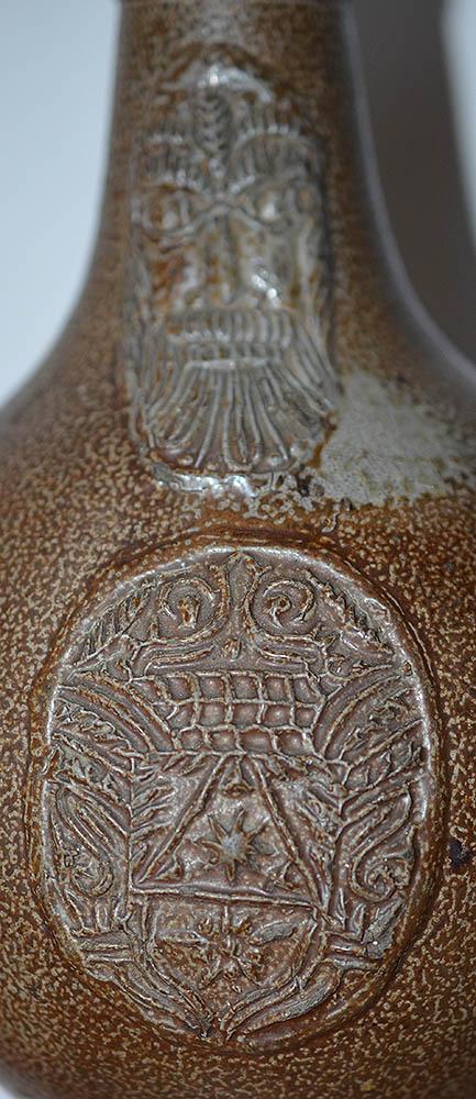 BELLARMINE STONWARE BOTTLE, CIRCA 1650.